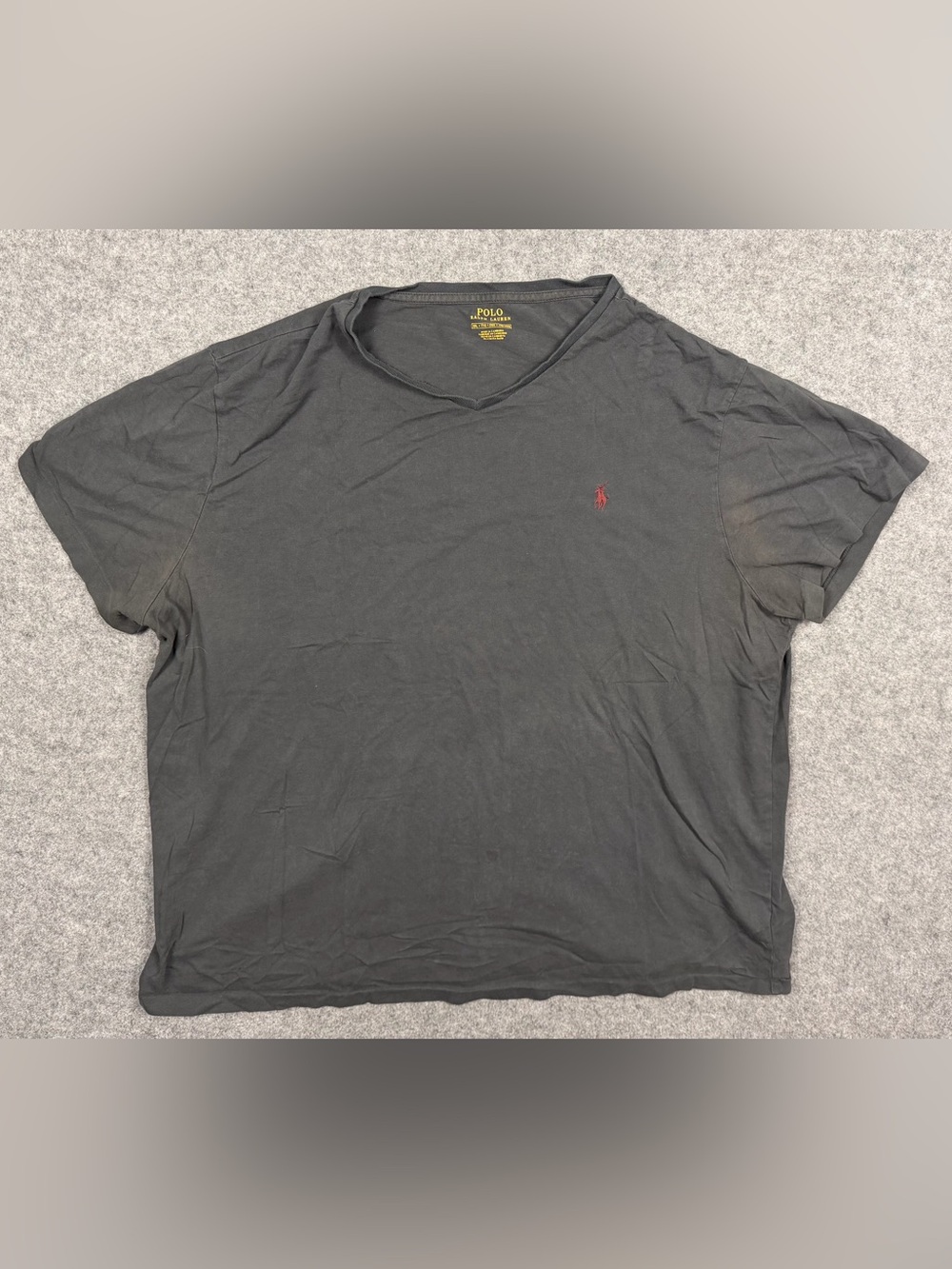 Polo Ralph Lauren Black V-Neck Red Pony Tee XXL